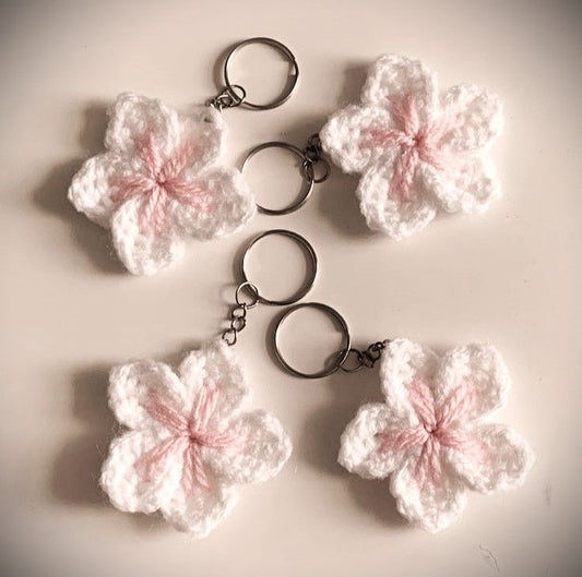 Handmade Crochet Flower Keychain